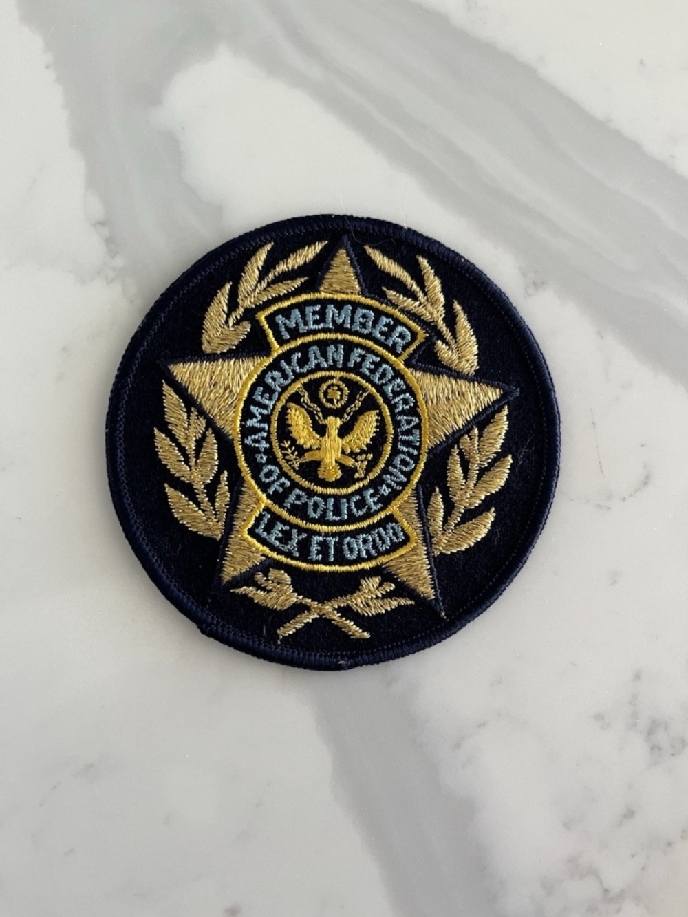 New American Federation Of Police Member Patch "Ex Et Ordo"